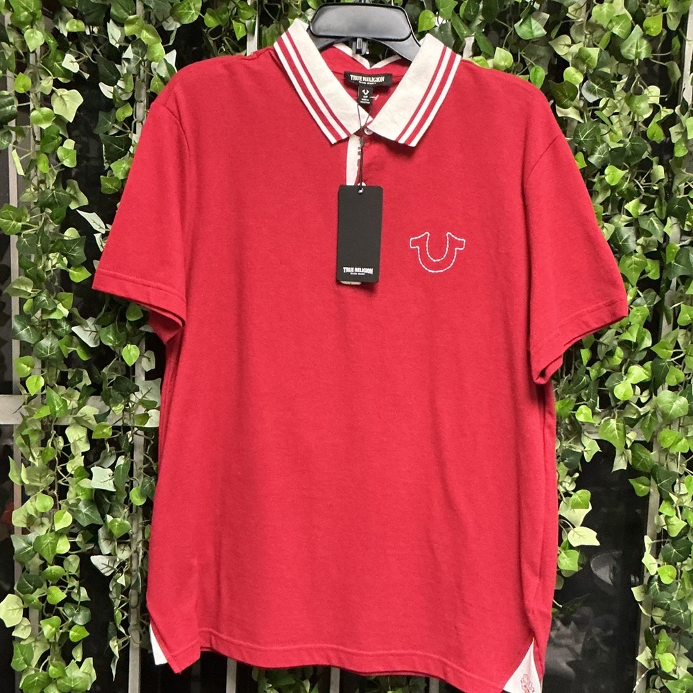 Men’s True Religion Classic Red Polo Shirt